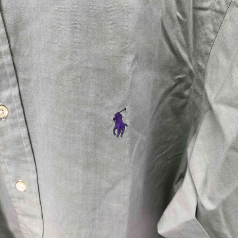 ラルフローレン RALPH LAUREN 90S 香港製 CLASSIC FIT ポニー刺繍 グラフチェック B.D L/S シャツ メンズ import:XL 16 1/2