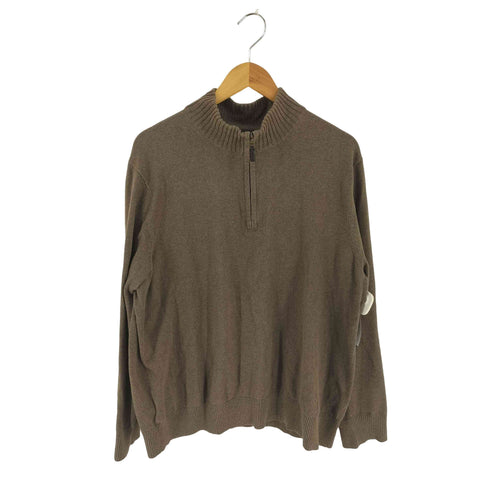 エディーバウアー Eddie Bauer カシミヤ混 ハーフジップニット メンズ import:XL