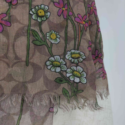 コーチ COACH フローラルプリント 花柄 ストール レディース