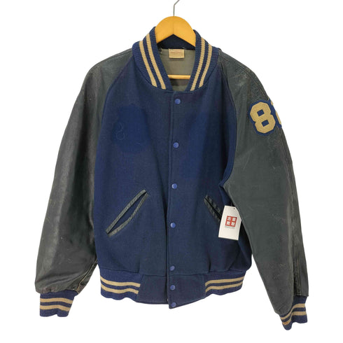 admiral sportswear 60-70s ナンバーワッペン レザー切替 スタジアム ジャケット スタジャン メンズ