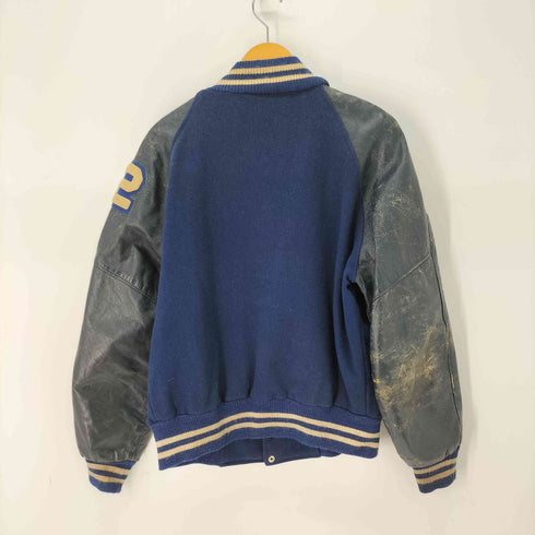 admiral sportswear 60-70s ナンバーワッペン レザー切替 スタジアム ジャケット スタジャン メンズ