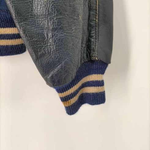 admiral sportswear 60-70s ナンバーワッペン レザー切替 スタジアム ジャケット スタジャン メンズ