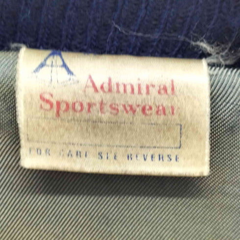admiral sportswear 60-70s ナンバーワッペン レザー切替 スタジアム ジャケット スタジャン メンズ