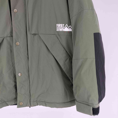ファーストダウン FIRST DOWN ファー付き フーデットダウンジャケット メンズ import:L