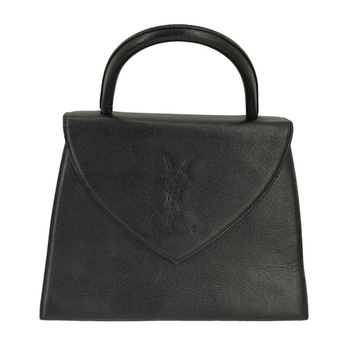 イヴサンローラン Yves Saint Laurent YSLロゴ レザーハンドバッグ レディース