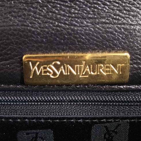 イヴサンローラン Yves Saint Laurent YSLロゴ レザーハンドバッグ レディース