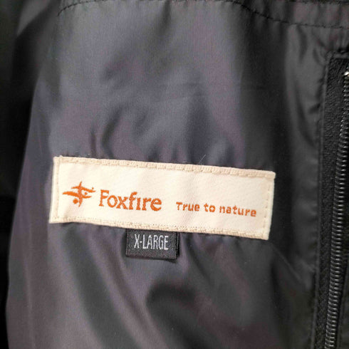 フォックスファイヤー foxfire ロゴ刺繍 フェイクスウェード切替 フーデッド ダウンジャケット メンズ