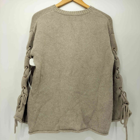 シーバイクロエ SEE BY CHLOE Oversized Lace-up Knitted Sweater カシミヤウール混 スリーブデザインニット レディース import:XS