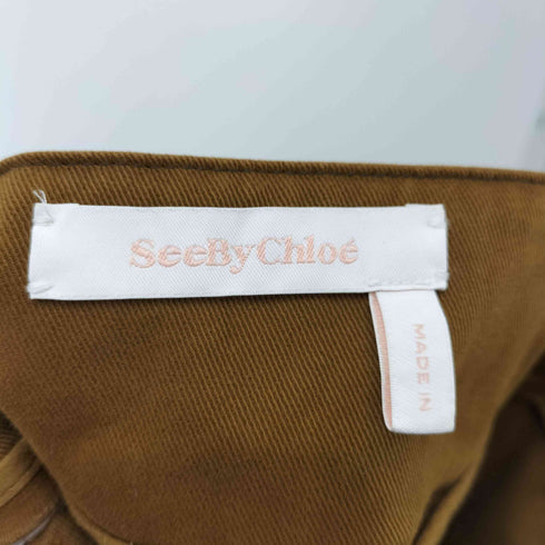シーバイクロエ SEE BY CHLOE スエード切替 パッチワーク ミニスカート レディース EUR:34