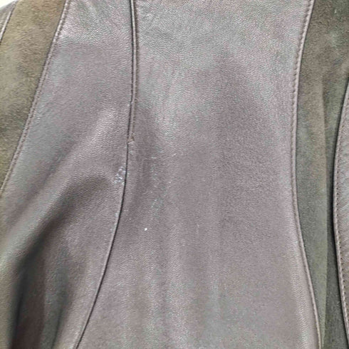 LEPANTO MADE IN SPAIN lamb leather leather リアルレザーショールカラーコート レディース 7