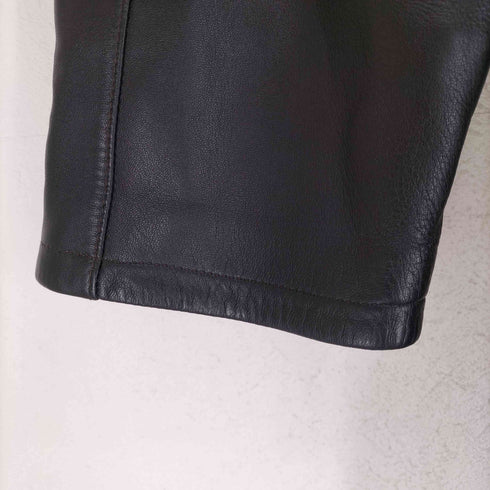 LEPANTO MADE IN SPAIN lamb leather leather リアルレザーショールカラーコート レディース 7