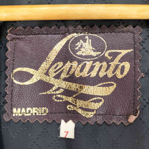 LEPANTO MADE IN SPAIN lamb leather leather リアルレザーショールカラーコート レディース 7