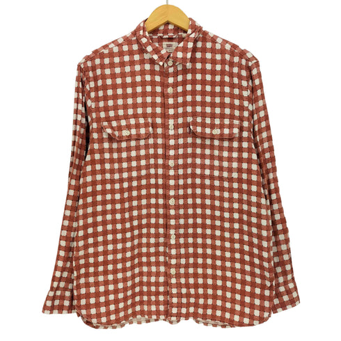 リーバイス Levis RELAXED チェック コットンリネン ダブルポケットシャツ メンズ import:M