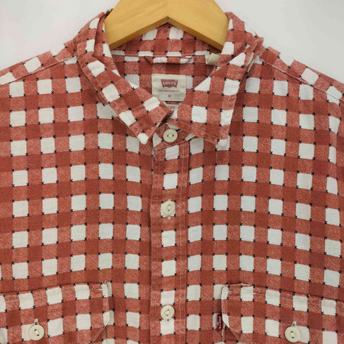 リーバイス Levis RELAXED チェック コットンリネン ダブルポケットシャツ メンズ import:M