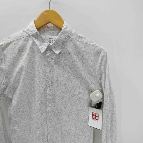 メゾンマルタンマルジェラ Maison Martin Margiela 11SS ここのえタグ 10 イタリア製 フェザー柄 総柄 L/S シャツ メンズ EUR:44