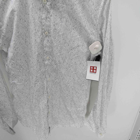 メゾンマルタンマルジェラ Maison Martin Margiela 11SS ここのえタグ 10 イタリア製 フェザー柄 総柄 L/S シャツ メンズ EUR:44