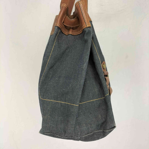 バーバリーブルーレーベル BURBERRY BLUE LABEL デニム レザー トートバッグ レディース