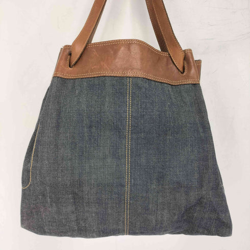 バーバリーブルーレーベル BURBERRY BLUE LABEL デニム レザー トートバッグ レディース