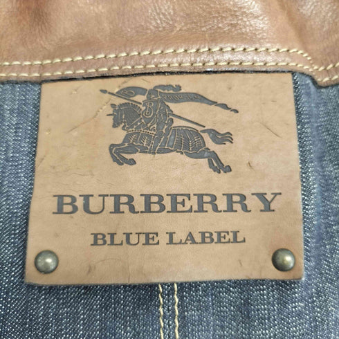 バーバリーブルーレーベル BURBERRY BLUE LABEL デニム レザー トートバッグ レディース