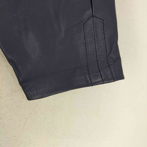 MYLENE LEATHER cow leather カウレザードルマンスリーブ比翼スタンドカラーコート レディース M