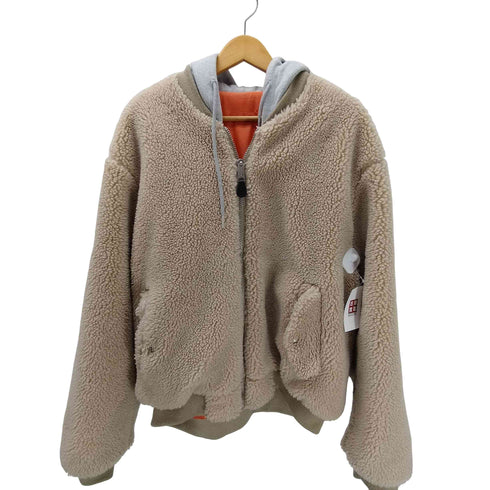 23SS FOSTEX GARMENTS NUBIAN HOODED BOA FLEECE MA-1 EXCLUSIVE フーデッド ボア フリース フライト ジャケット レディース import:XL