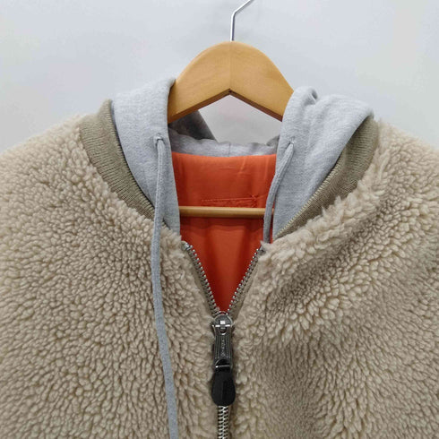 23SS FOSTEX GARMENTS NUBIAN HOODED BOA FLEECE MA-1 EXCLUSIVE フーデッド ボア フリース フライト ジャケット レディース import:XL