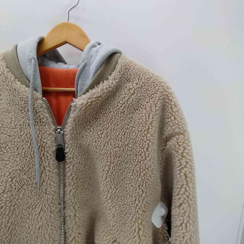 23SS FOSTEX GARMENTS NUBIAN HOODED BOA FLEECE MA-1 EXCLUSIVE フーデッド ボア フリース フライト ジャケット レディース import:XL
