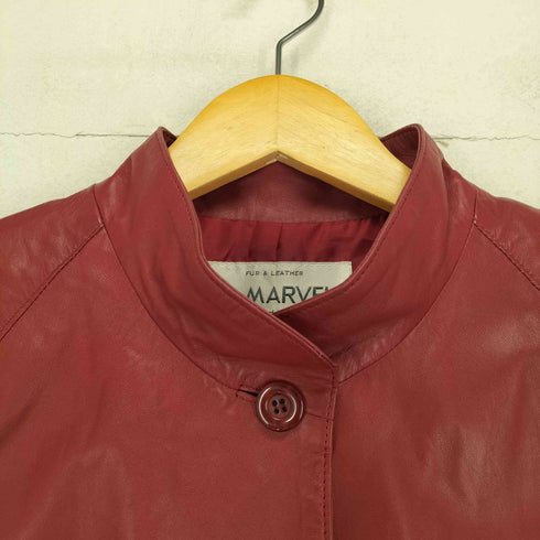 LEDER MARVEL lamb leather ラムレザースタンドカラージャケット レディース