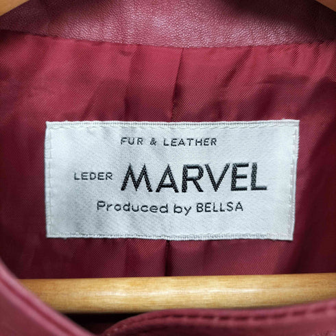 LEDER MARVEL lamb leather ラムレザースタンドカラージャケット レディース