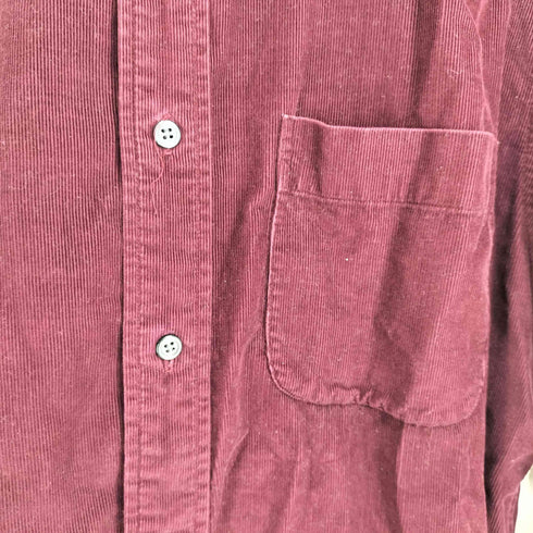 エディーバウアー Eddie Bauer 00S 細畝コーデュロイ L/S BD シャツ メンズ import:S