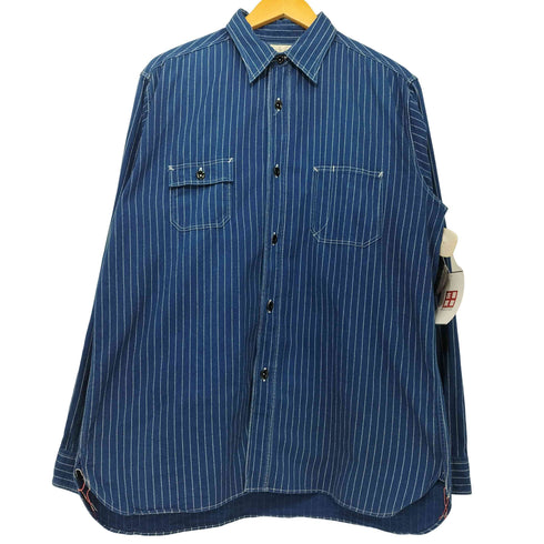 シュガーケーン SUGAR CANE FICTION ROMANCE 8.5oz. WABASH STRIPE WORK SHIRT ウォバッシュストライプ ワークシャツ メンズ X-LARGE