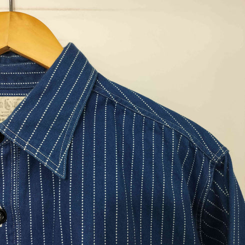シュガーケーン SUGAR CANE FICTION ROMANCE 8.5oz. WABASH STRIPE WORK SHIRT ウォバッシュストライプ ワークシャツ メンズ X-LARGE