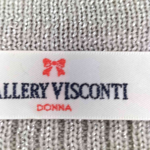 GALLERY VISCONTI リボンモチーフ ラメニット ロングカーディガン レディース JPN:2