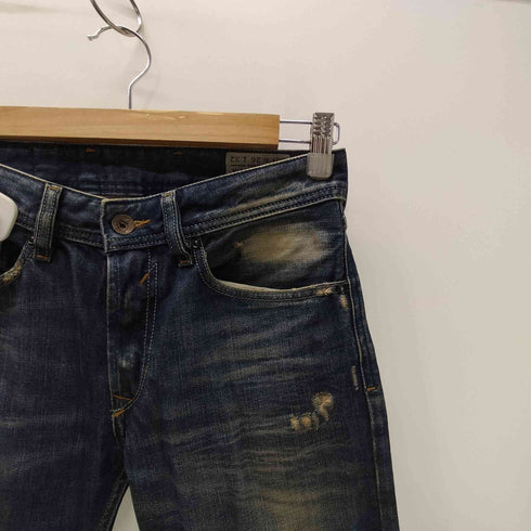 ディーゼルインダストリー Diesel Industry WAYKEE ウォッシュド ストレート ダメージ クラッシュ デニム パンツ Y2K メンズ W26L32