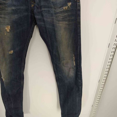 ディーゼルインダストリー Diesel Industry WAYKEE ウォッシュド ストレート ダメージ クラッシュ デニム パンツ Y2K メンズ W26L32