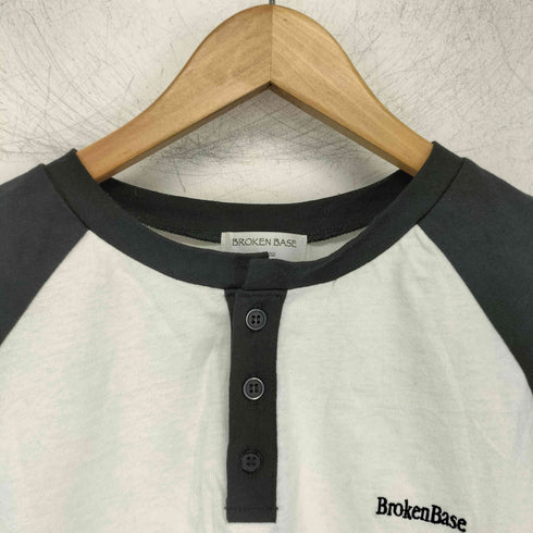 BROKEN BASE ヘンリーネックラグランロンT レディース import:M