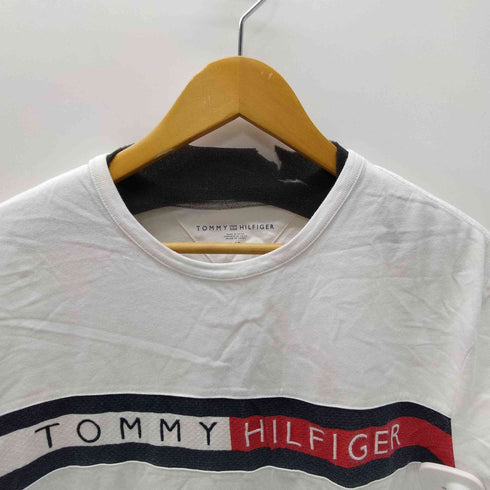 トミーヒルフィガー TOMMY HILFIGER ロゴ ライン 刺繍 S/S Tシャツ メンズ import:L