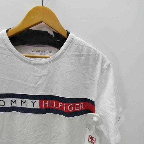 トミーヒルフィガー TOMMY HILFIGER ロゴ ライン 刺繍 S/S Tシャツ メンズ import:L