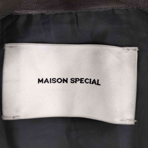 メゾンスペシャル MAISON SPECIAL Dress-Fit Sheep Leather Double Rider Jacket メンズ JPN:0