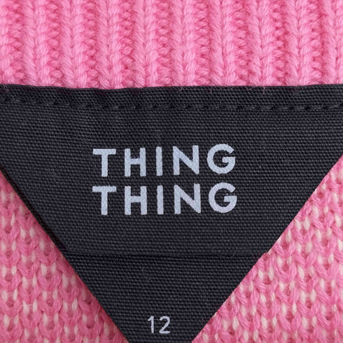 THINGTHING フラワープリント コットン クルーネックニット レディース 12