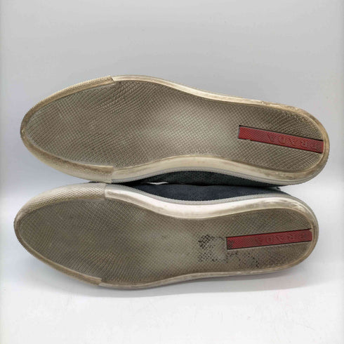プラダ PRADA SPORT OLD パンチング スエード レースアップ ハイカット スニーカー レディース EUR:36