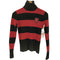 ラルフローレン RALPH LAUREN カシミヤ混 ウール ボーダー プルオーバー ニット タートルネック エンブレム ワッペン レディース import:M