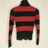 ラルフローレン RALPH LAUREN カシミヤ混 ウール ボーダー プルオーバー ニット タートルネック エンブレム ワッペン レディース import:M