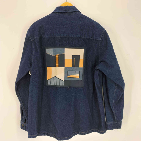 ザラ ZARA バック刺繍 デニムシャツジャケット メンズ import:XL