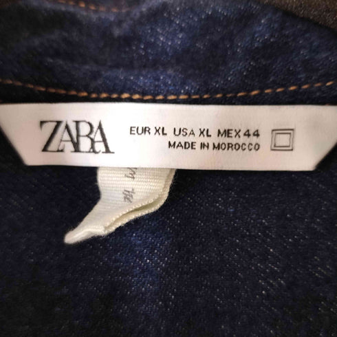 ザラ ZARA バック刺繍 デニムシャツジャケット メンズ import:XL