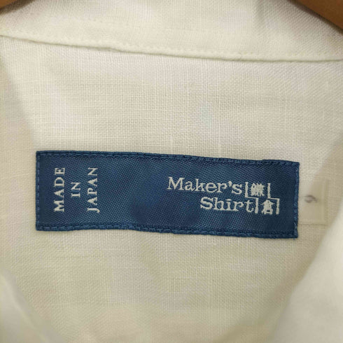 メーカーズシャツカマクラ Makers Shirt 鎌倉 リネン100 レギュラーカラー L/S シャツ レディース JPN:9号