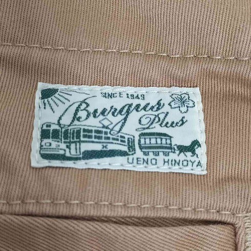 バーガスプラス BURGUS PLUS LOT 401 UENO NIHON Modern Chino Trousers ボタンフライ チノパンツ メンズ 33inch