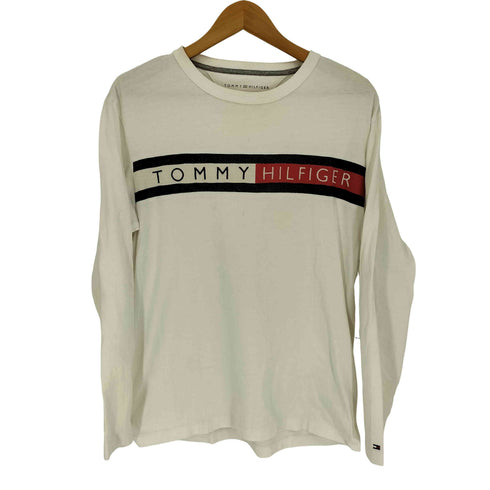 トミーヒルフィガー TOMMY HILFIGER フロント ロゴ L/S クルーネック Tシャツ メンズ import:M