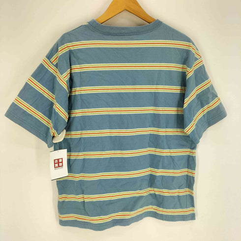 エックスガール X-girl フロント ロゴ刺繍 マルチボーダー S/S クルーネック Tシャツ レディース import:S