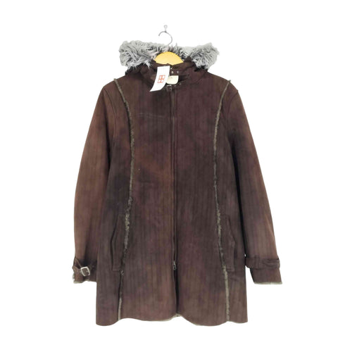 モッシモ MOSSIMO SPORT フェイクスエードファーコート メンズ L
